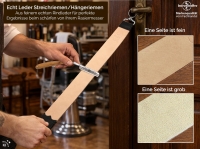 Solinger Premium Rasiermesser-Set f�r Herren Rasiermesser aus Solingen mit Tradionellem Echt Leder Streichriemen f�r Einsteiger sowie Profis
