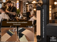 Solinger Premium Rasiermesser-Set f�r Herren Rasiermesser aus Solingen mit Tradionellem Echt Leder Streichriemen f�r Einsteiger sowie Profis