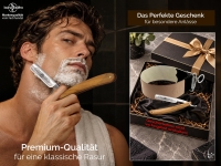 Solinger Premium Rasiermesser-Set f�r Herren Rasiermesser aus Solingen mit Tradionellem Echt Leder Streichriemen f�r Einsteiger sowie Profis