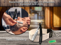 Solingen Rasiermesser-Set Rasiermesser Lederiemen Abziehleder und Paste  Germany Profi Rasier-Set fr Herren zur perfekten Bartpflege Mnner Geschenk Set fr Geburtstag Ostern Weihnachten
