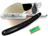 Rasiermesser Set mit Bartpflege Messer Schleifpaste aus Solingen und Extra breitem Abziehleder Streichriemen von InstrumenteNRW mit Sitz in Deutschland ein Rasier-Set f�r M�nner Herren zur Nassrasur