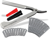 Solinger Rasiermesser Rasier-Set fr Mnner mit Wechselklingen Bartpflege Messer mit Kleiner/Groer Rasierklinge Bartmesser Barbier Nassrasierer fr die perfekte Nassrasur Silber