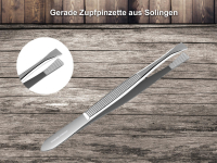 Rasiermesser mit Goldtzung 5/8 Zoll + Solinger Pinzette + Aufbewahrung-Etui