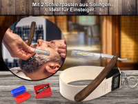 Set Angebot Rasiermesser DELUXE + Streichriemen Solingen + Paste