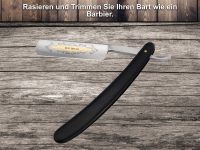 Rasiermesser Set 5-Teilig Messer mit Goldtzung inkl. Schleifpaste aus Solingen