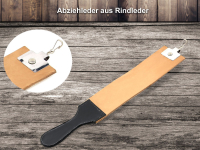 Rasiermesser-Set 5-Teilig Goldtzung 5/8 Streichriemen + Bartschere + Paste Solingen