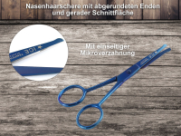Rasiermesser-Set im Etui mit Bartschere + Friseur-Haarschere 4-Teilig