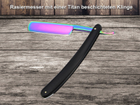 Set Streichriemen Solingen+ Rasiermesser RAINBOW + Paste