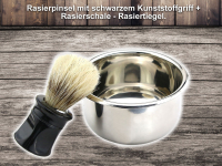 Premium Rasur Set 5 teilig Solinger Lederdoppelriemen