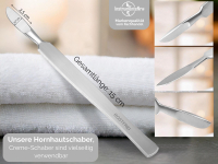 Profi Hornhautschaber Stumpfes Skalpell Creme-Schaber aus rostfreiem Edelstahl Hornhautentferner Pedikre Schaber zur sanften Entfernung der Hornhaut fr die Fupflege 14,5 cm