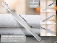 Profi Hornhautschaber Stumpfes Skalpell Creme-Schaber aus rostfreiem Edelstahl Hornhautentferner Pedik�re Schaber zur sanften Entfernung der Hornhaut f�r die Fu�pflege 14,5 cm