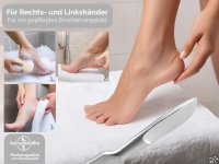Profi Hornhautschaber Stumpfes Skalpell Creme-Schaber aus rostfreiem Edelstahl Hornhautentferner Pedik�re Schaber zur sanften Entfernung der Hornhaut f�r die Fu�pflege 14,5 cm