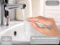 Profi Hornhautschaber Stumpfes Skalpell Creme-Schaber aus rostfreiem Edelstahl Hornhautentferner Pedik�re Schaber zur sanften Entfernung der Hornhaut f�r die Fu�pflege 14,5 cm