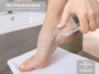 Profi Hornhautschaber Stumpfes Skalpell Creme-Schaber aus rostfreiem Edelstahl Hornhautentferner Pedikre Schaber zur sanften Entfernung der Hornhaut fr die Fupflege 17 cm