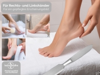 Profi Hornhautschaber Stumpfes Skalpell Creme-Schaber aus rostfreiem Edelstahl Hornhautentferner Pedik�re Schaber zur sanften Entfernung der Hornhaut f�r die Fu�pflege 17 cm