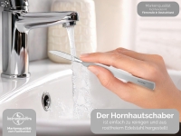 Profi Hornhautschaber Stumpfes Skalpell Creme-Schaber aus rostfreiem Edelstahl Hornhautentferner Pedik�re Schaber zur sanften Entfernung der Hornhaut f�r die Fu�pflege 17 cm