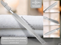 Stumpfes Skalpell Hornhautentferner Hornhautschaber Creme Schaber aus Rostfreiem Edelstahl Fu�pflege Instrument Pedik�re Spachtel f�r eine Schonende Hornhautentfernung mit Etui 17 cm