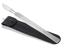 Stumpfes Skalpell Hornhautentferner Hornhautschaber Creme Schaber aus Rostfreiem Edelstahl Fupflege Instrument Pedikre Spachtel fr eine Schonende Hornhautentfernung mit Etui 14,5 cm