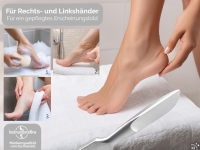 Stumpfes Skalpell Hornhautentferner Hornhautschaber Creme Schaber aus Rostfreiem Edelstahl Fu�pflege Instrument Pedik�re Spachtel f�r eine Schonende Hornhautentfernung mit Etui 14,5 cm
