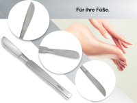 Hornhautentferner Set Creme Entferner Hornhautschaber Stumpf Gro + Klein Fupflege Creme-Schaber Fupflegeinstrument Pedikre Schaber