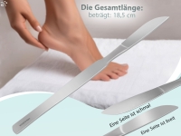 Stumpfes Skalpell Hornhautentferner Hornhautschaber Creme Schaber aus Rostfreiem Edelstahl Fu�pflege Instrument Pedik�re Spachtel f�r eine Schonende Hornhautentfernung mit Etui 18,5 cm