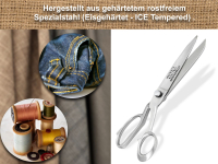 Schneiderschere Stoffschere Arbeitsschere Edelstahl Rostfrei 20 cm Textilschere mit Mirkoverzahnung optimal geeignet fr Stoffe, Nhen und Kleidung 8 Zoll