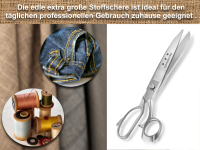 Schneiderschere Stoffschere 17,5 cm Textilschere mit przisem Schnitt fr Nhen, Stoff und Textil - Arbeitsschere aus rostfreiem Edelstahl 7 Zoll