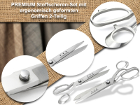 Schneiderscheren Set Stoffschere mit Nhschere 3-Teilig mit Extra scharfen Schnittflchen fr Dicke und dnne Stoffe