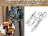 3-Teiliges Schneiderscheren-Set Textilschere Stoffschere Arbeitsschere mit Mikroverzahnung Stickschere Nhschere