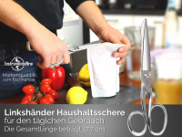 Linkshnder Haushaltsschere Kchenschere 17,7 cm Schere aus Rostfreiem Edelstahl Papierschere Bastelschere Allzweckschere fr Arbeiten im Haushalt