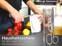 Kchenschere aus Solingen Haushaltsschere Vielzweckschere 7 Zoll Made in Germany mit Scharfem und Przisem Schnitt Universal Schere Allzweckschere Haushaltshelfer aus Rostfreiem Edelstahl 17,78 cm