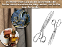 Schneiderscheren Set Stoffschere mit Mikroverzahnung 6 + 12 Zoll