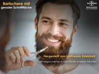 Bartschere mit einseitiger Mikroverzahnung
