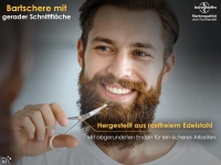 Bartschere mit einseitiger Mikroverzahnung