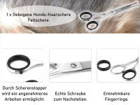 Sicherheits-Haarscheren Set 2-Teilig Gerade Gebogen Abgerundet-Stumpfe Enden Friseurscheren