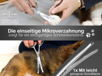 Hundeschere-Set HaarschereHundehaarschere Gerade + Gebogen 14 cm Fellschere