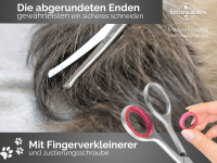 Fell-Haarschere CARBON CUT Schere mit Mikroverzahnung GROOMING Edelstahl-Rostfrei
