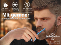 Bartschere Nasenhaarschere mit Mikroverzahnung und Sicherheitsenden