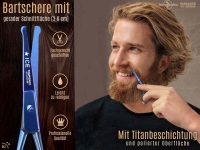Bartschere Nasenhaarschere mit Mikroverzahnung und Sicherheitsenden