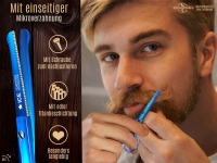 Bartschere Nasenhaarschere mit Mikroverzahnung und Sicherheitsenden