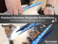 Profi Fellschere fr Hunde und Katzen Gerade mit Titan Beschichtung Haarschere Hundehaarschere in 20 cm