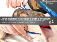Pfotenschere mit Mikroverzahnung 10 cm 4 Zoll Gerade Schnittflche TITAN-Beschichtung