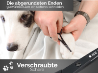 Exklusive Hundehaar-Schere Schwarz Fellschere Pfotenschere Haarschere 10,16 cm 4 Zoll mit Mirkoverzahnung