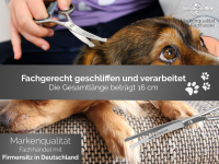 Hundehaarschere Fellschere Hundeschere Fellpflege Schere Gebogen mit Mirkoverzahnung 16 cm - Edelstahl Rostfrei - Haarschere fr Hunde, Katzen und weitere Haustiere mit Etui zu Aufbewahrung