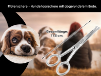 Hundehaarschere Gebogene Pfotenschere Haarschere Schere mit Etui 11,5 cm Fellschere fr Hunde, Katzen, Kanninchen mit Mikroverzahnung fr einfaches schneiden