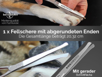 Gerades Fellscheren Set Hundeschere Hunde Haarschere 20,32 cm mit Mikroverzahnung aus Edelstahl