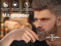 Bartschere Nasenhaarschere Haarschere aus Edelstahl Schere Ohrhaarschere Schnurrbartschere mit abgerundeten Enden