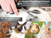 Premium Fellscheren Set Ergonomisch Hundehaarschere Effilierschere zur Fellpflege fr Hunde Katzen Rostfreier Edelstahl Haarschere mit Mirkoverzahnung fr einfaches Schneiden