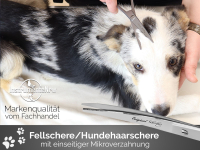 Fellschere aus Solingen Hundehaarschere 8 Zoll Made in Germany Haarschere gebogen mit einseitiger Mikroverzahnung - Rostfreier Edelstahl - Hundeschere fr die Fellpflege bei Hunden, Katzen, Haustieren