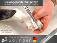 Fellschere aus Solingen Hundehaarschere 8 Zoll Made in Germany Haarschere gebogen mit einseitiger Mikroverzahnung - Rostfreier Edelstahl - Hundeschere fr die Fellpflege bei Hunden, Katzen, Haustieren